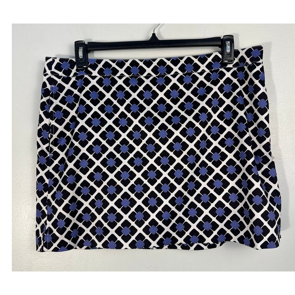 Greg Norman Geo Diamond Golf Skort Preppy Country Club Athletic Skirt Size 14